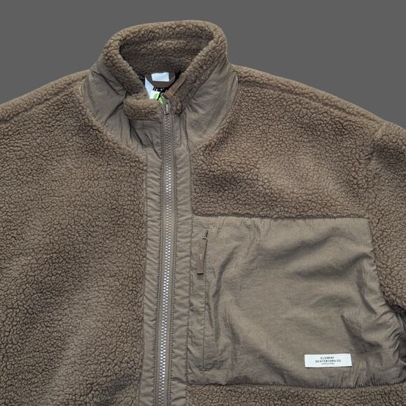 Element Oak Sherpa Sherpa Jacket for Men Size M NWT $120 MSRP ELYJK00224 - Picture 6 of 11